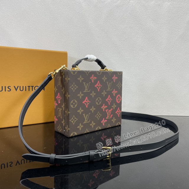 Lv路易威登2023專櫃新款Mobile Box斜挎小硬箱 LV老花手提盒子包 ydh5220